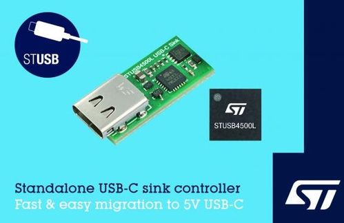 意法半导体推出专为5V受电设备设计的USB-C控制器IC产品系列